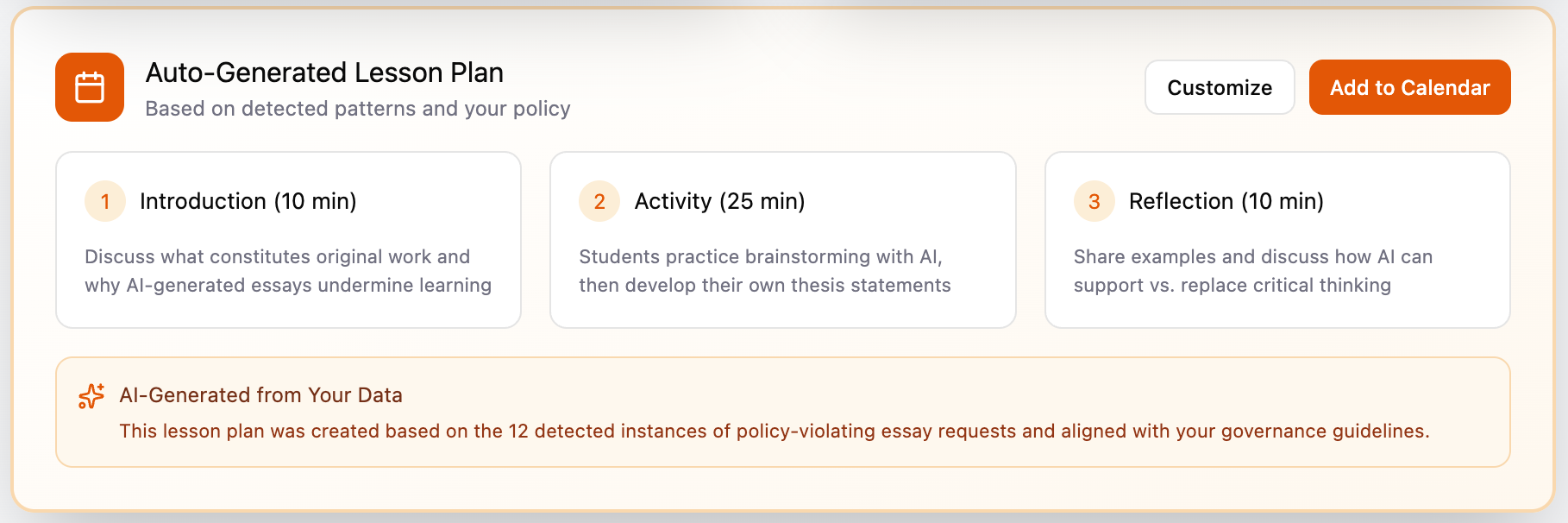 GuardRail Plan Feature - AI Governance Policy and Curriculum Adaptations